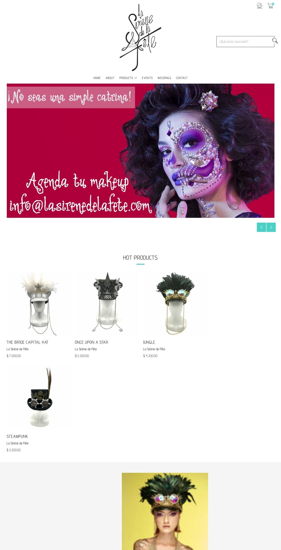 lasirenedelafete.com — Shopify storefront screenshot