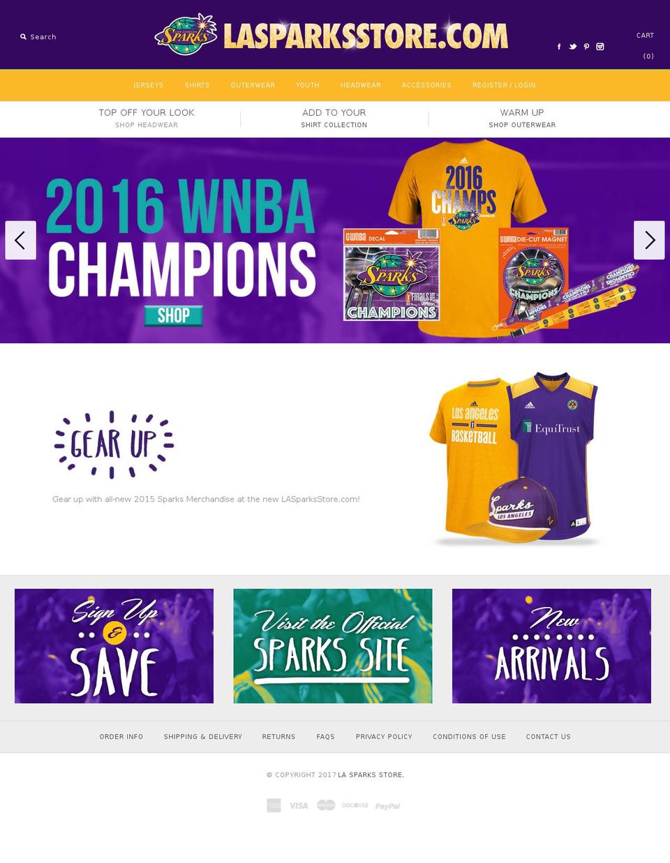 lasparksstore.com shopify website screenshot