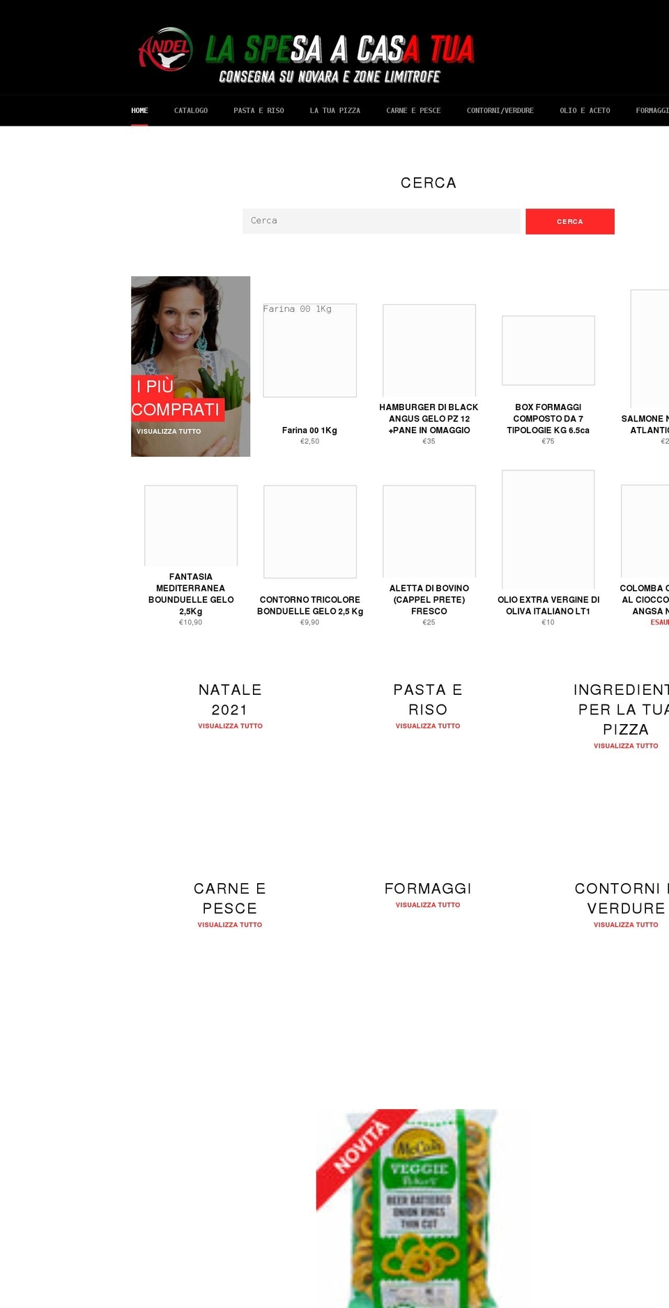 laspesaacasanovara.it shopify website screenshot