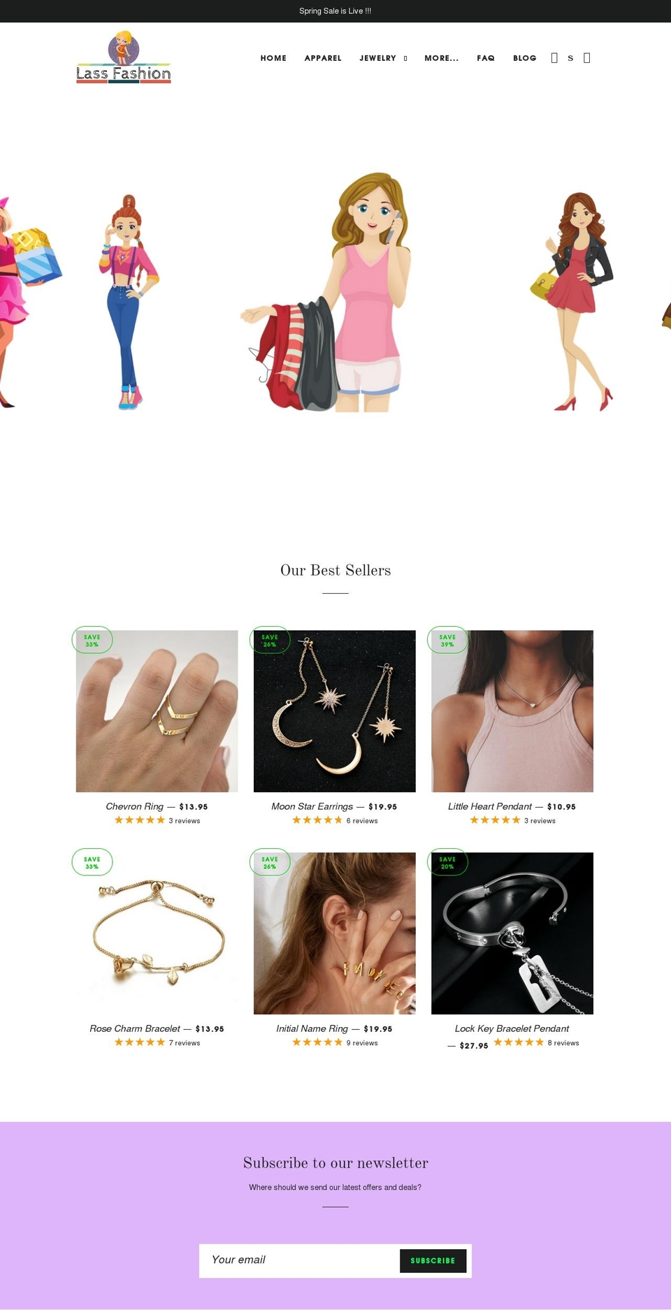 lassfashion.com shopify website screenshot