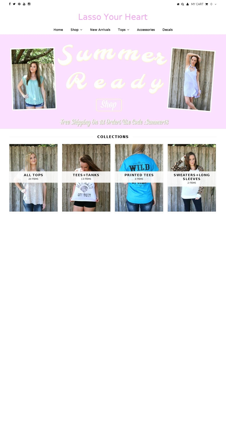 lassoyourheart.com — Shopify storefront screenshot