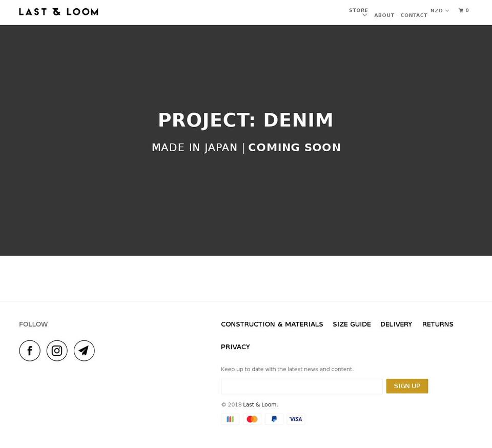 lastandloom.com shopify website screenshot