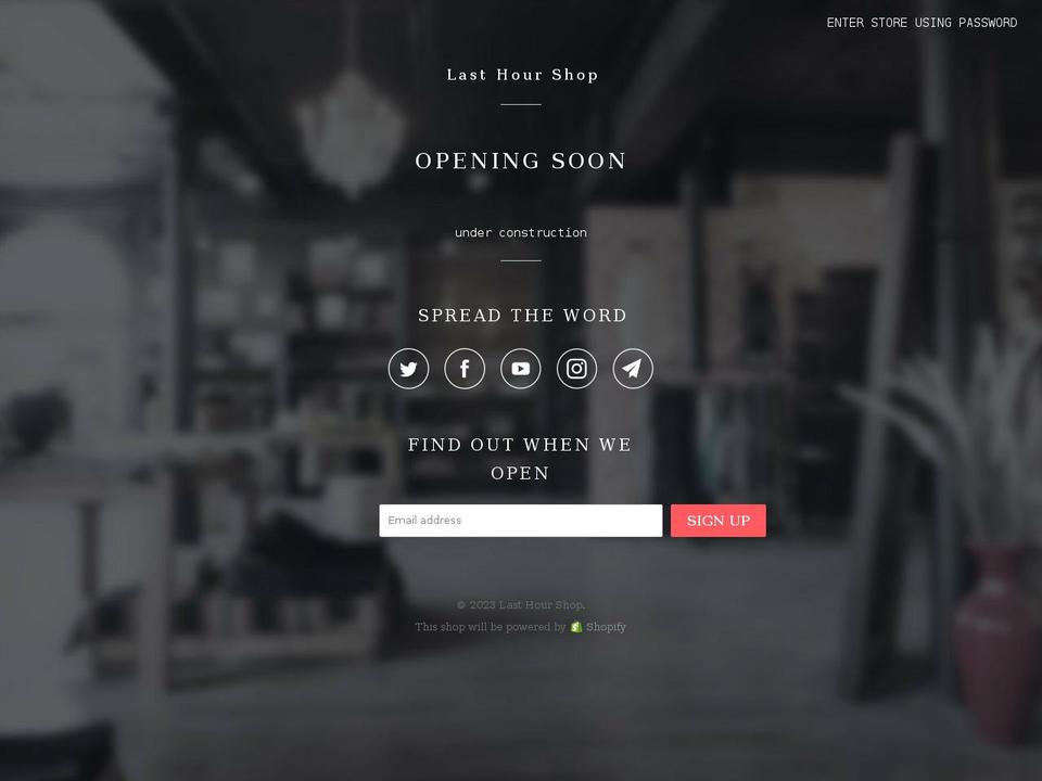 lasthour.shop shopify website screenshot