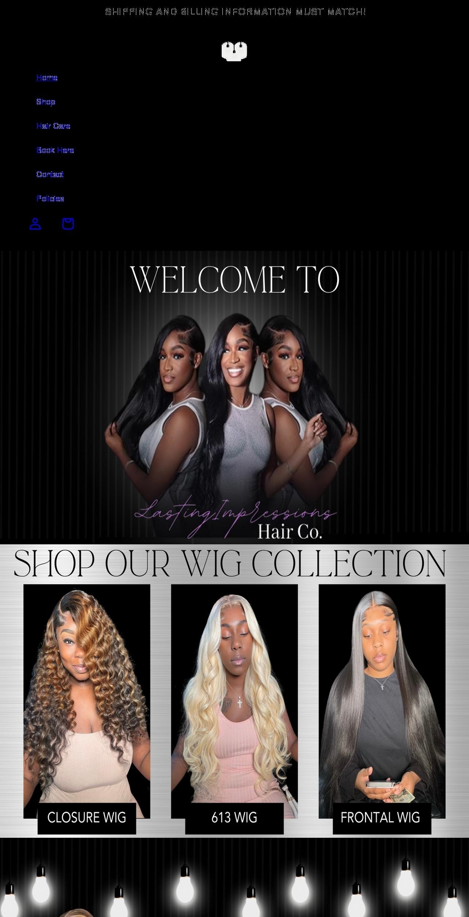 lastingimpressionscollection.com shopify website screenshot