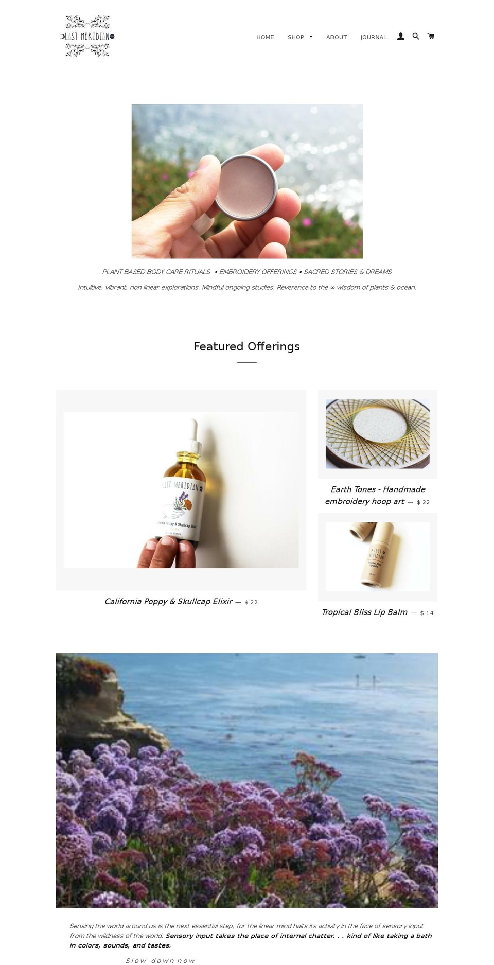 lastmeridiancalifornia.com shopify website screenshot