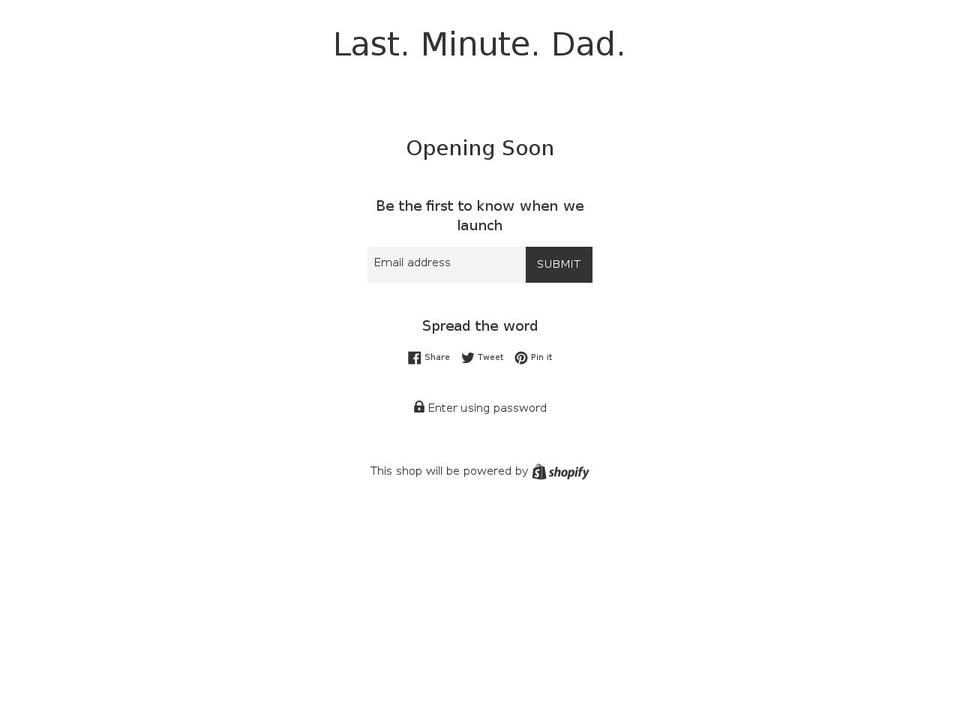 lastminutedad.com — Shopify storefront screenshot