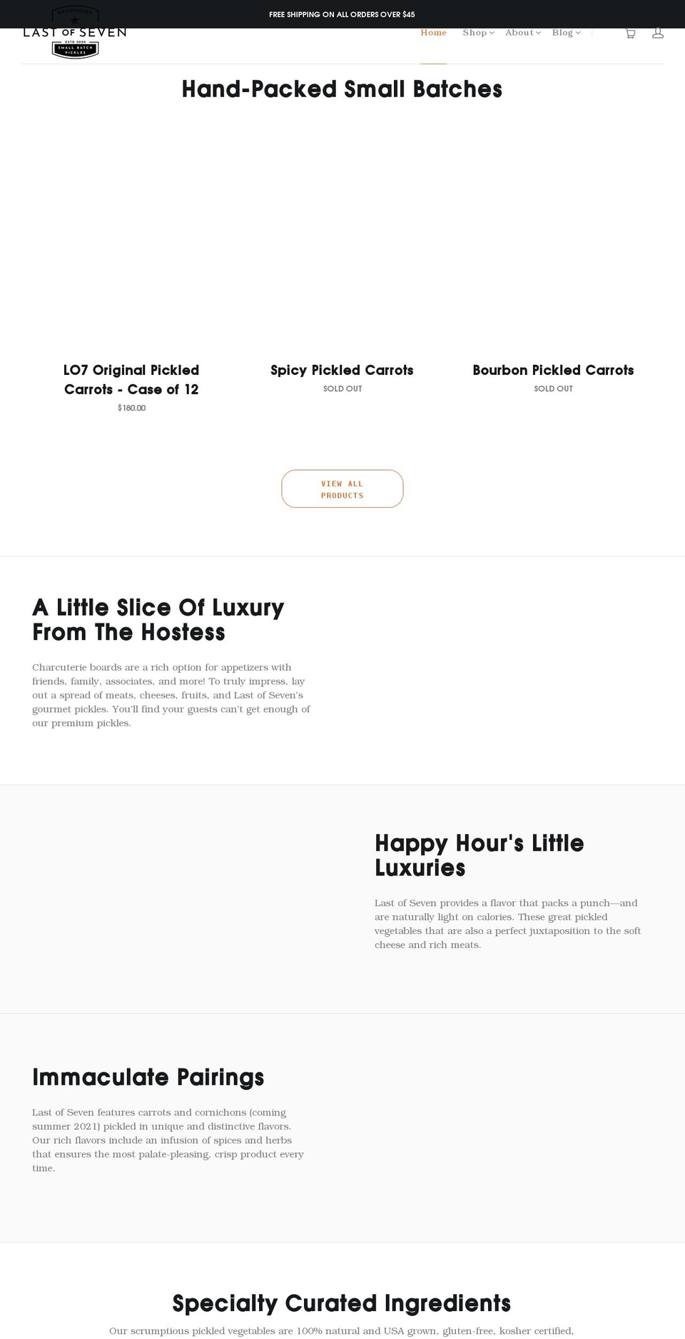lastofseven.com shopify website screenshot