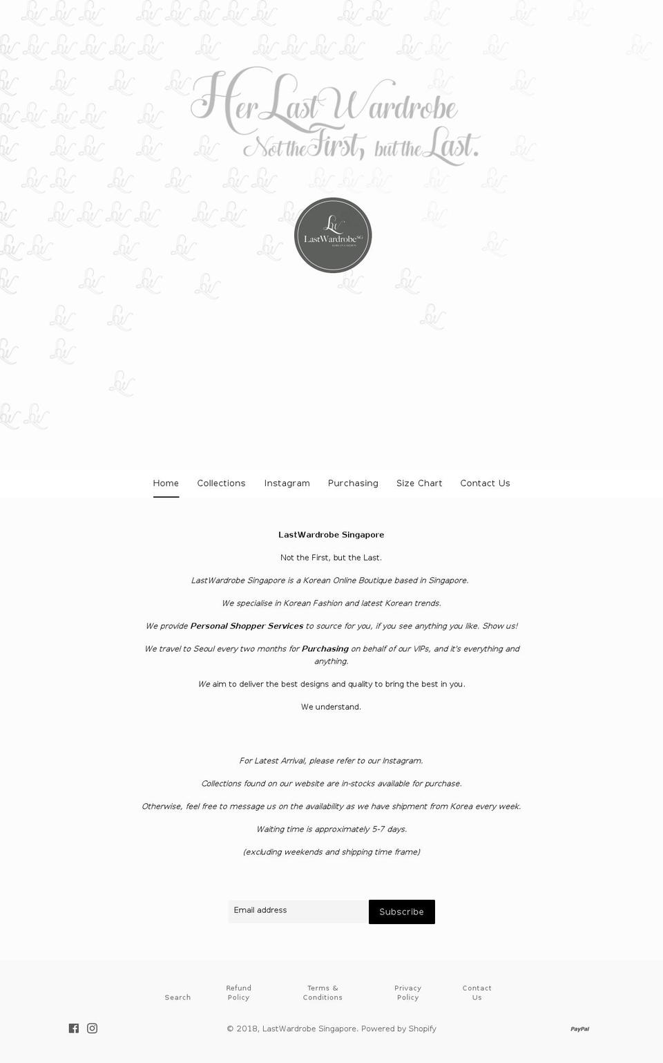 lastwardrobesg.com — Shopify storefront screenshot