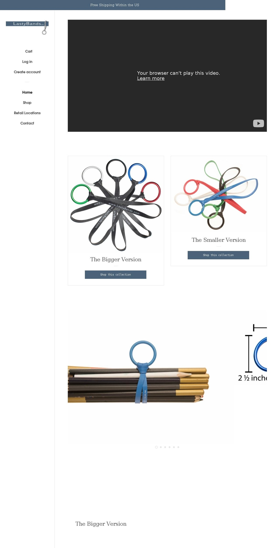 lastybands.com shopify website screenshot