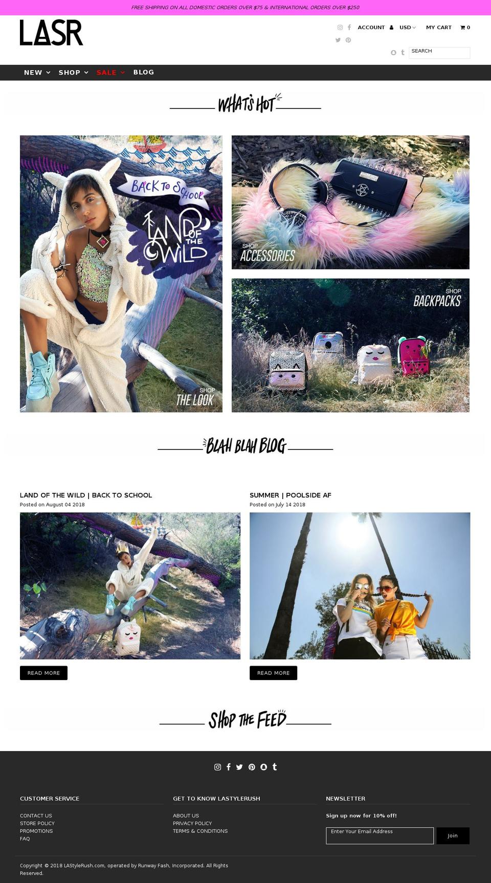 lastylerush.3dcartstores.com shopify website screenshot