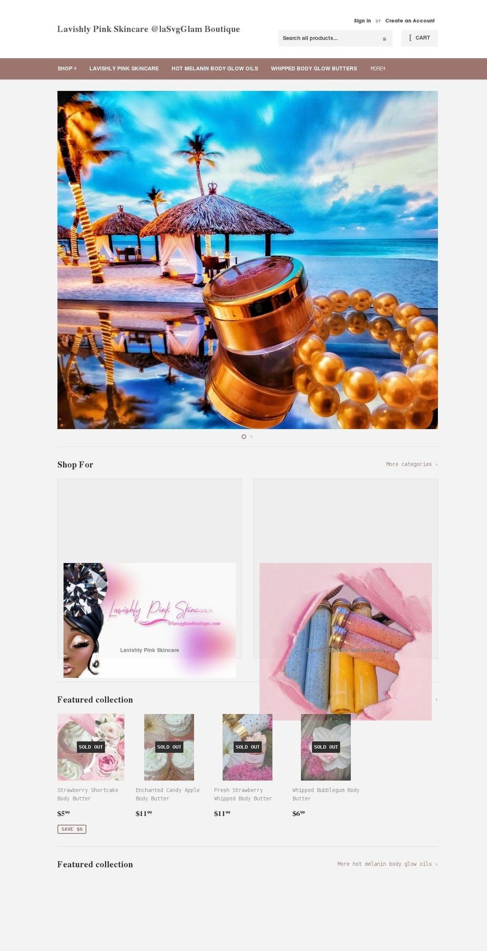 lasvgglamboutique.com shopify website screenshot