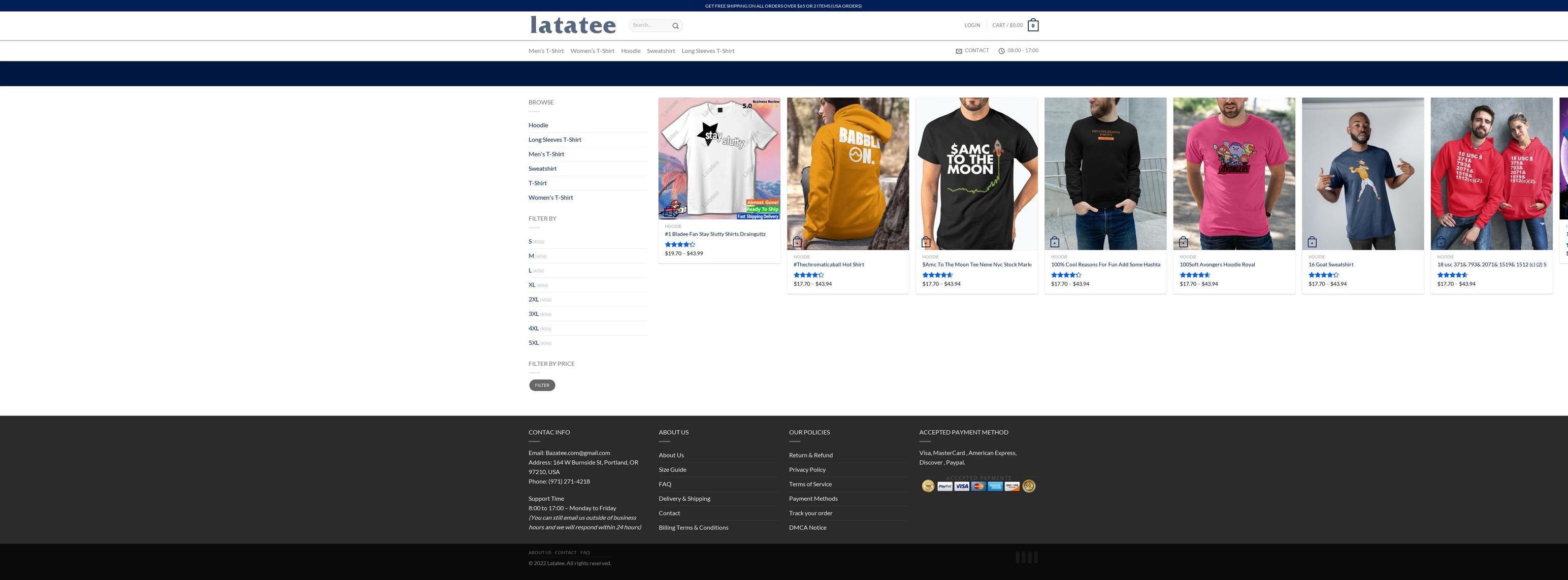 z-theme-lada Shopify theme site example latatee.com