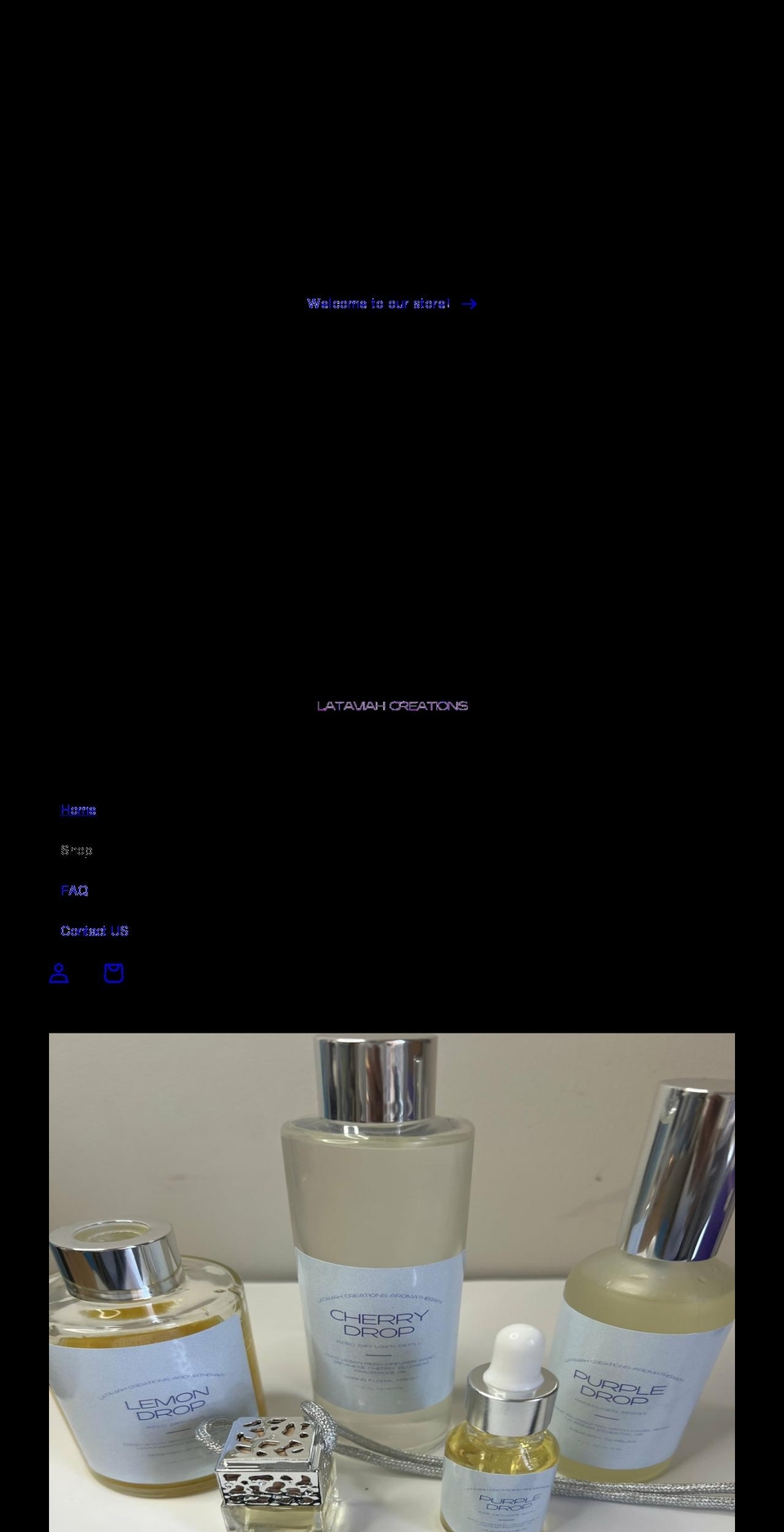 lataviahcreations.com shopify website screenshot