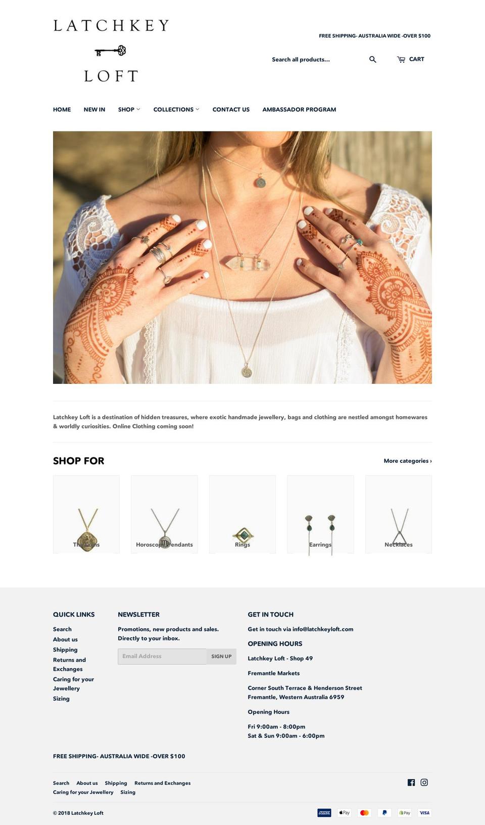 latchkeyloft.com — Shopify storefront screenshot