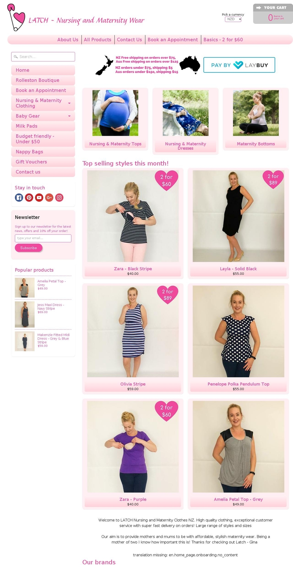 latchwear.com — Shopify storefront screenshot