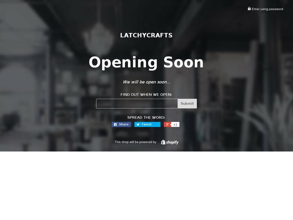 latchycrafts.com — Shopify storefront screenshot
