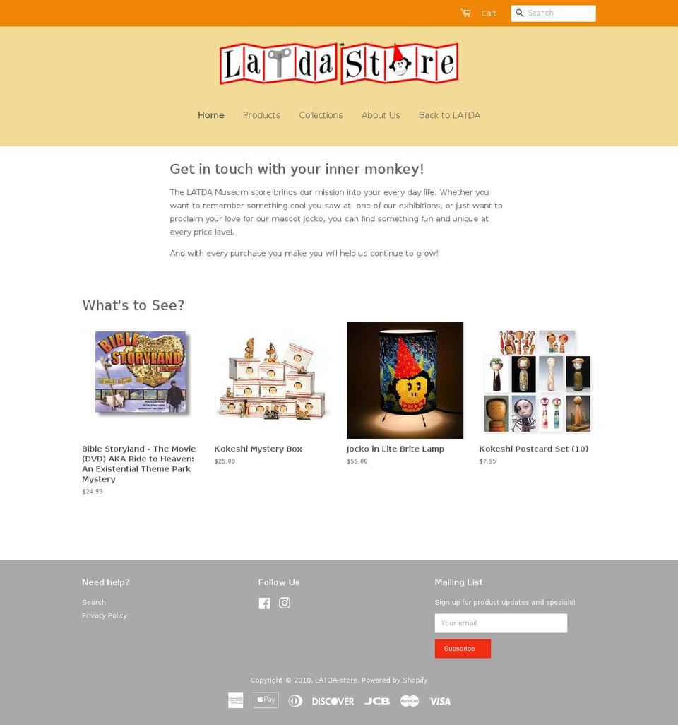 latdastore.com shopify website screenshot