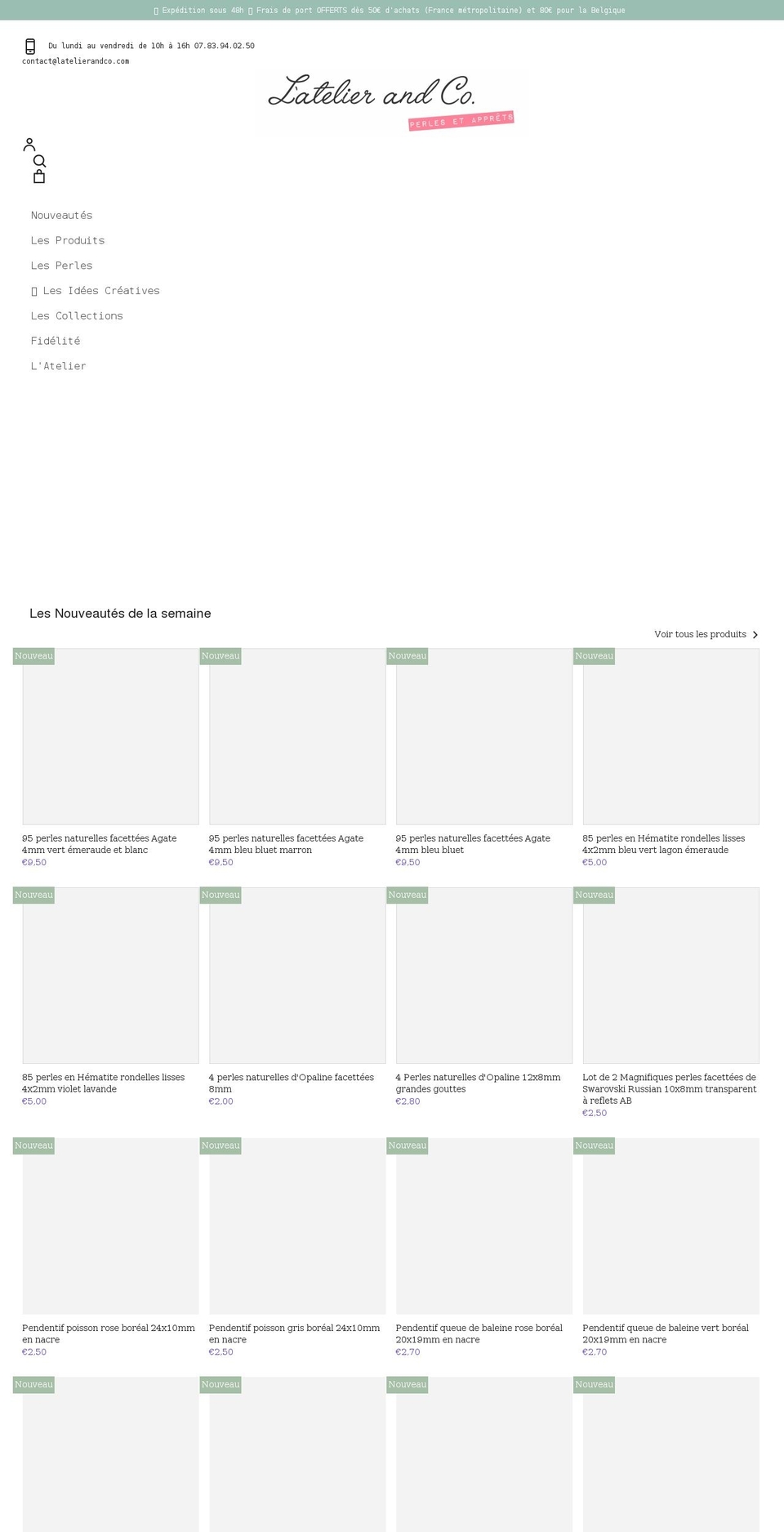 latelierandco.com shopify website screenshot