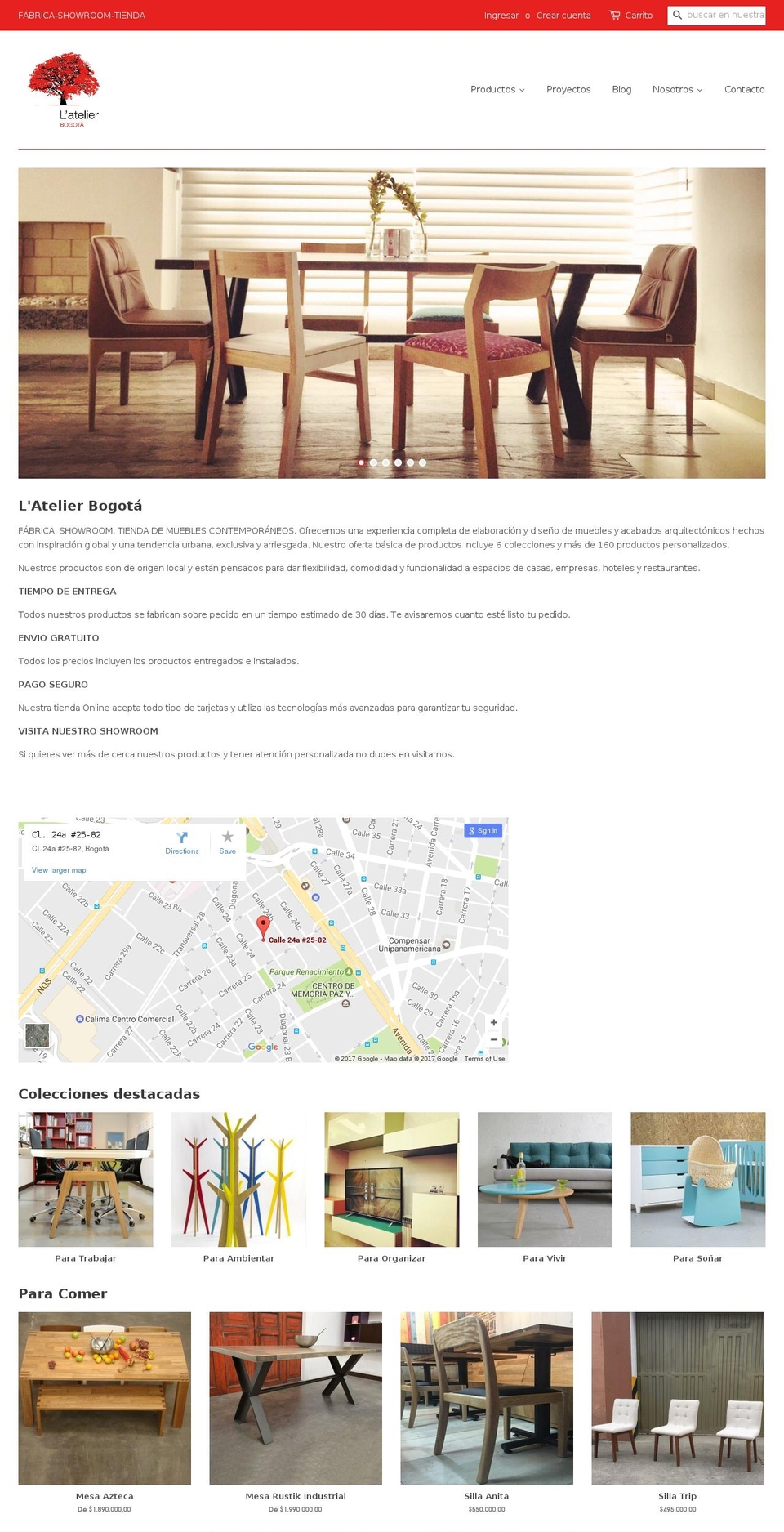 latelierbogota.co shopify website screenshot