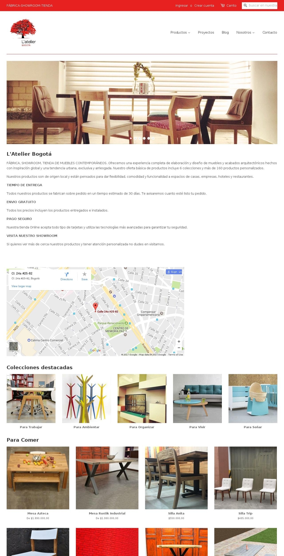 latelierbogota.com shopify website screenshot