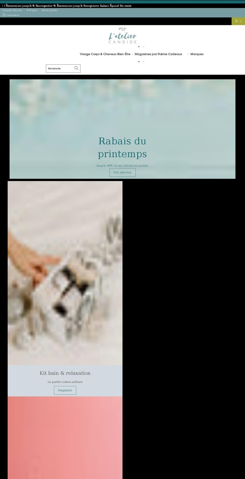 lateliercandide.com — Shopify storefront screenshot