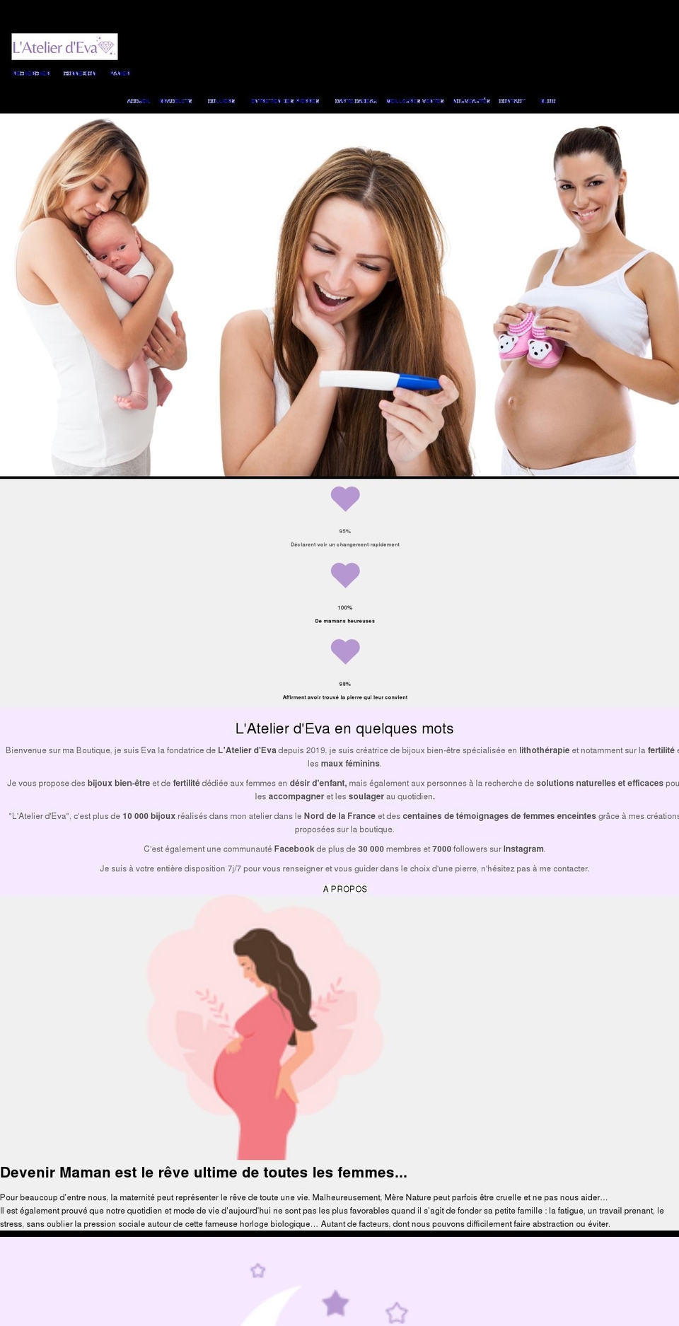 latelierdeva.com shopify website screenshot
