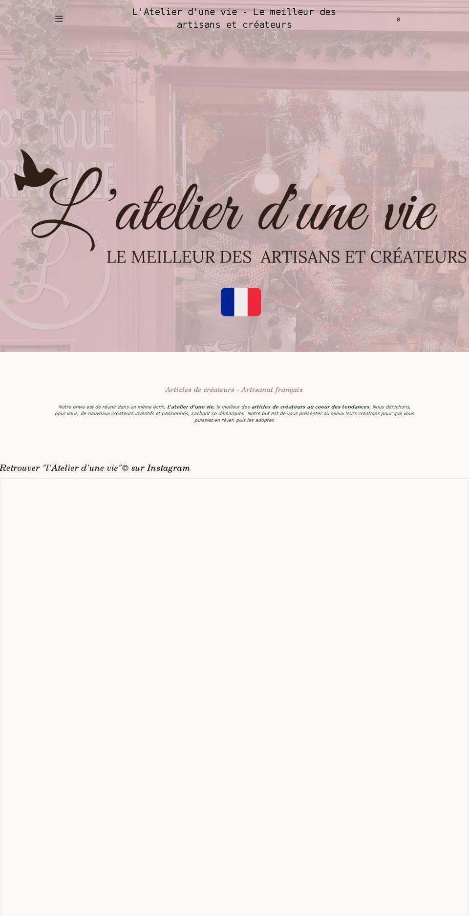 latelierdunevie.com shopify website screenshot
