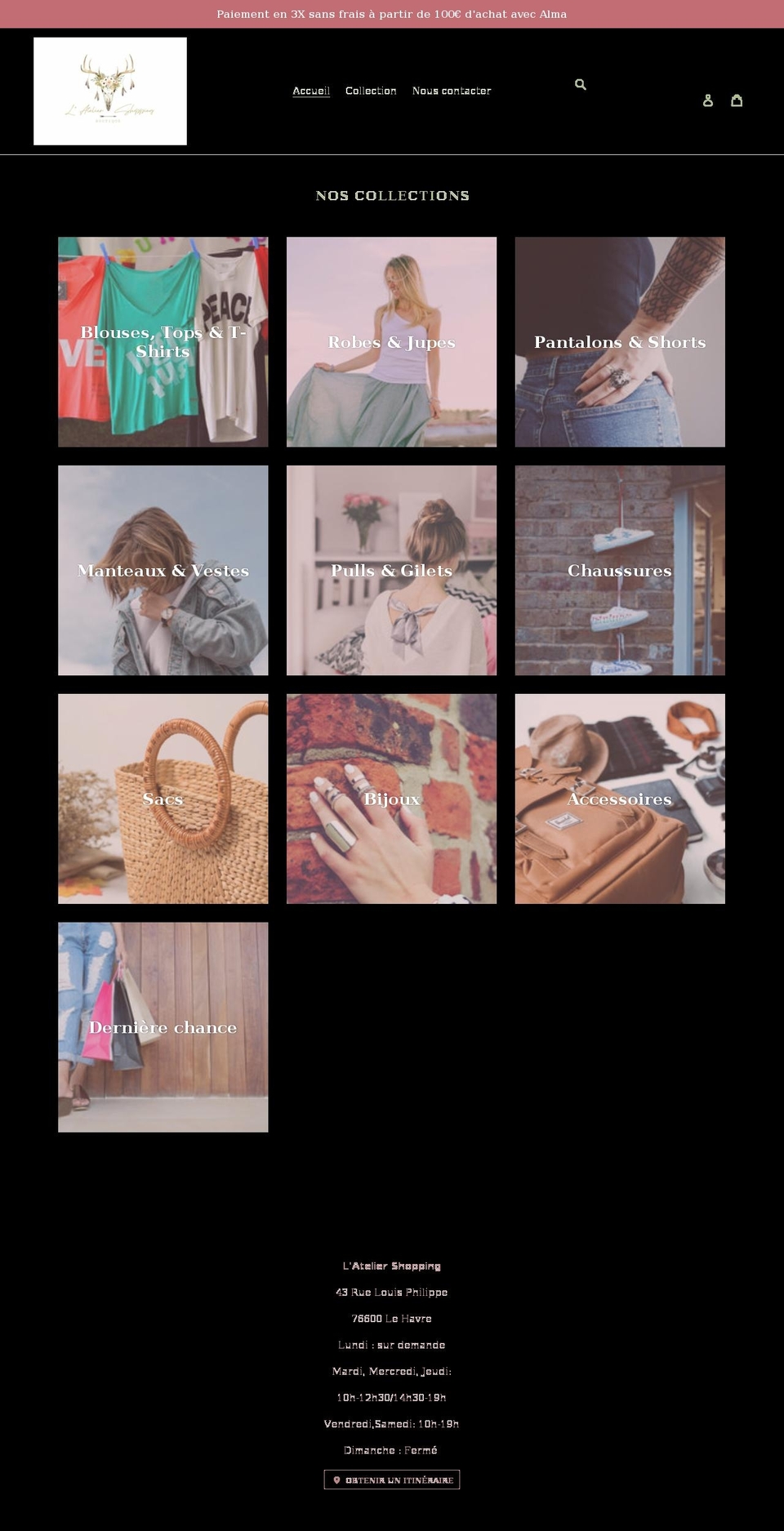 lateliershopping.com shopify website screenshot