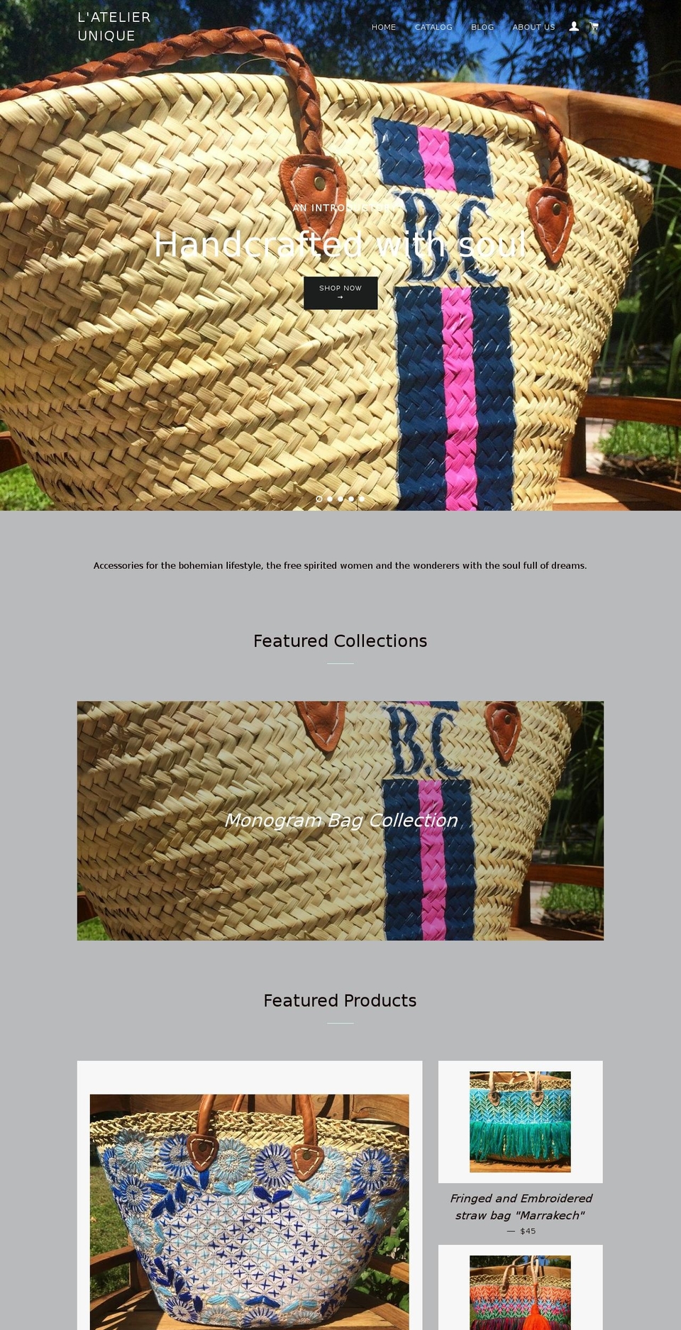 latelierunique.com shopify website screenshot