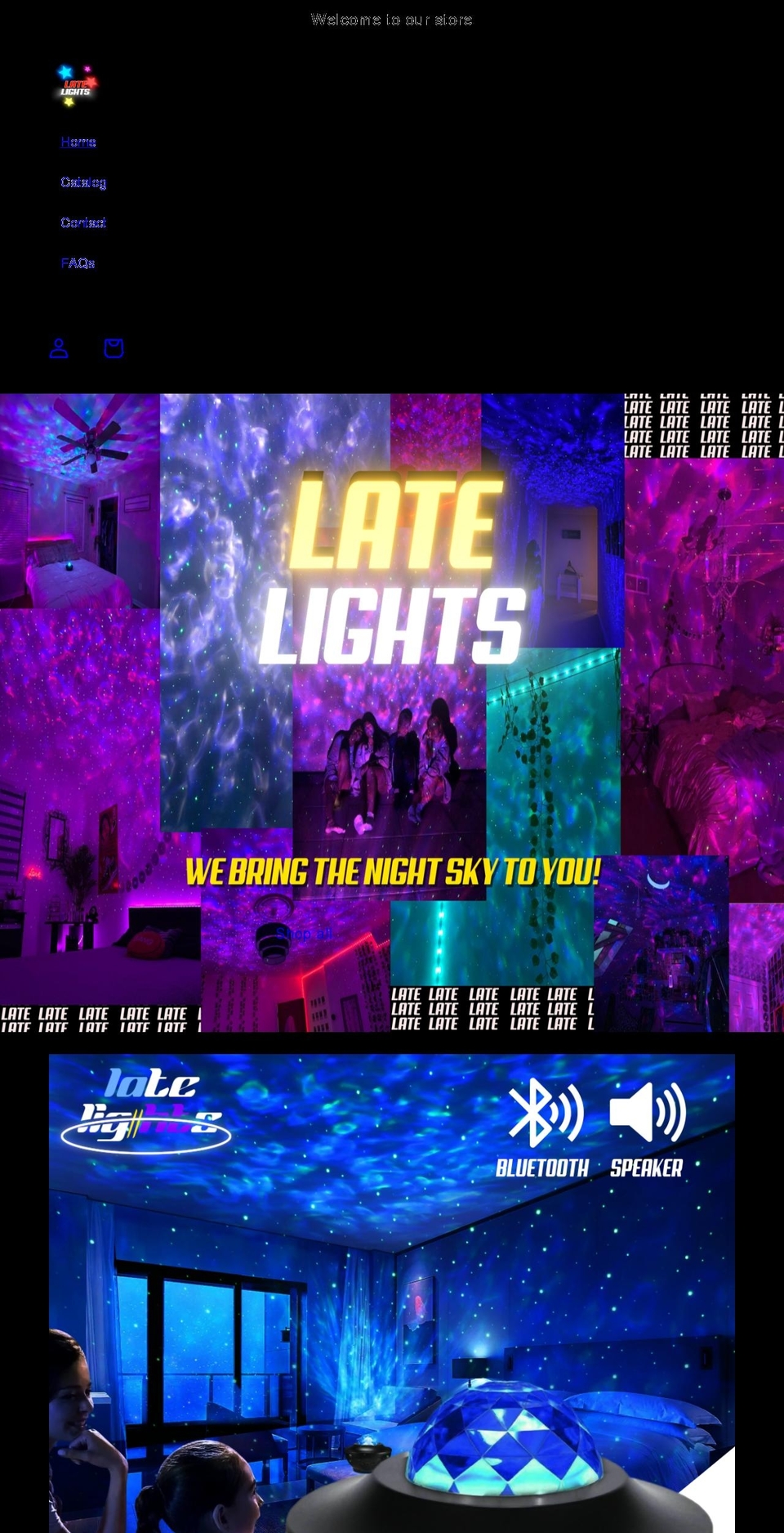latelights.com shopify website screenshot