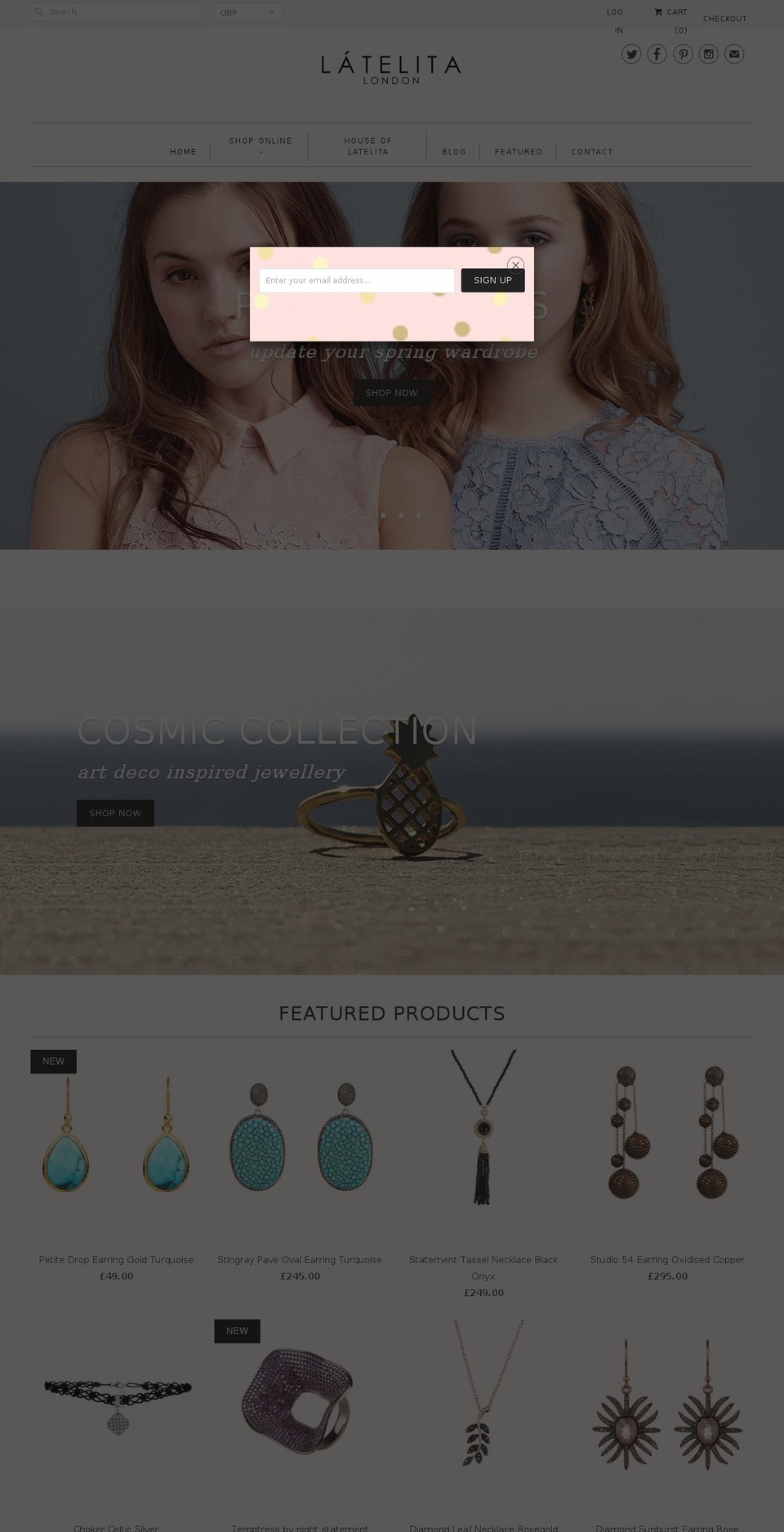 latelita.com shopify website screenshot