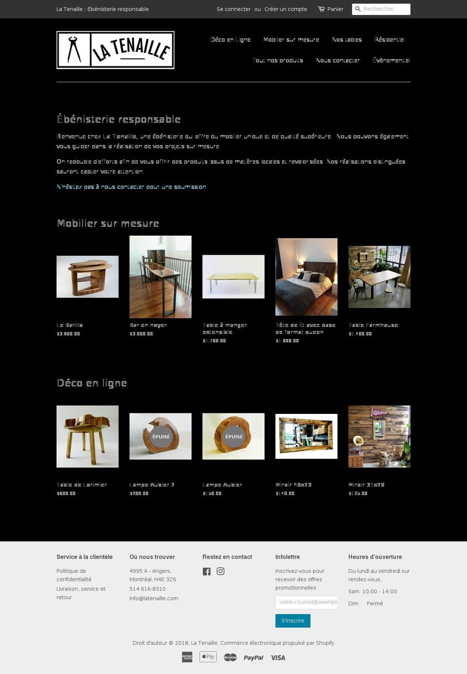 latenaille.com shopify website screenshot