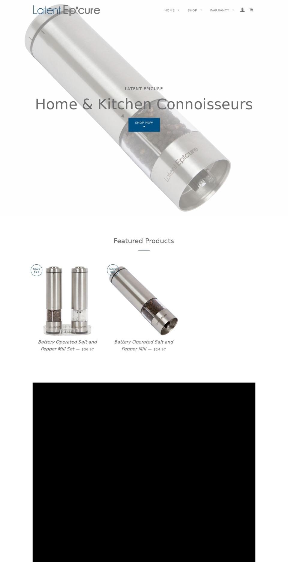 latentepicure.com shopify website screenshot