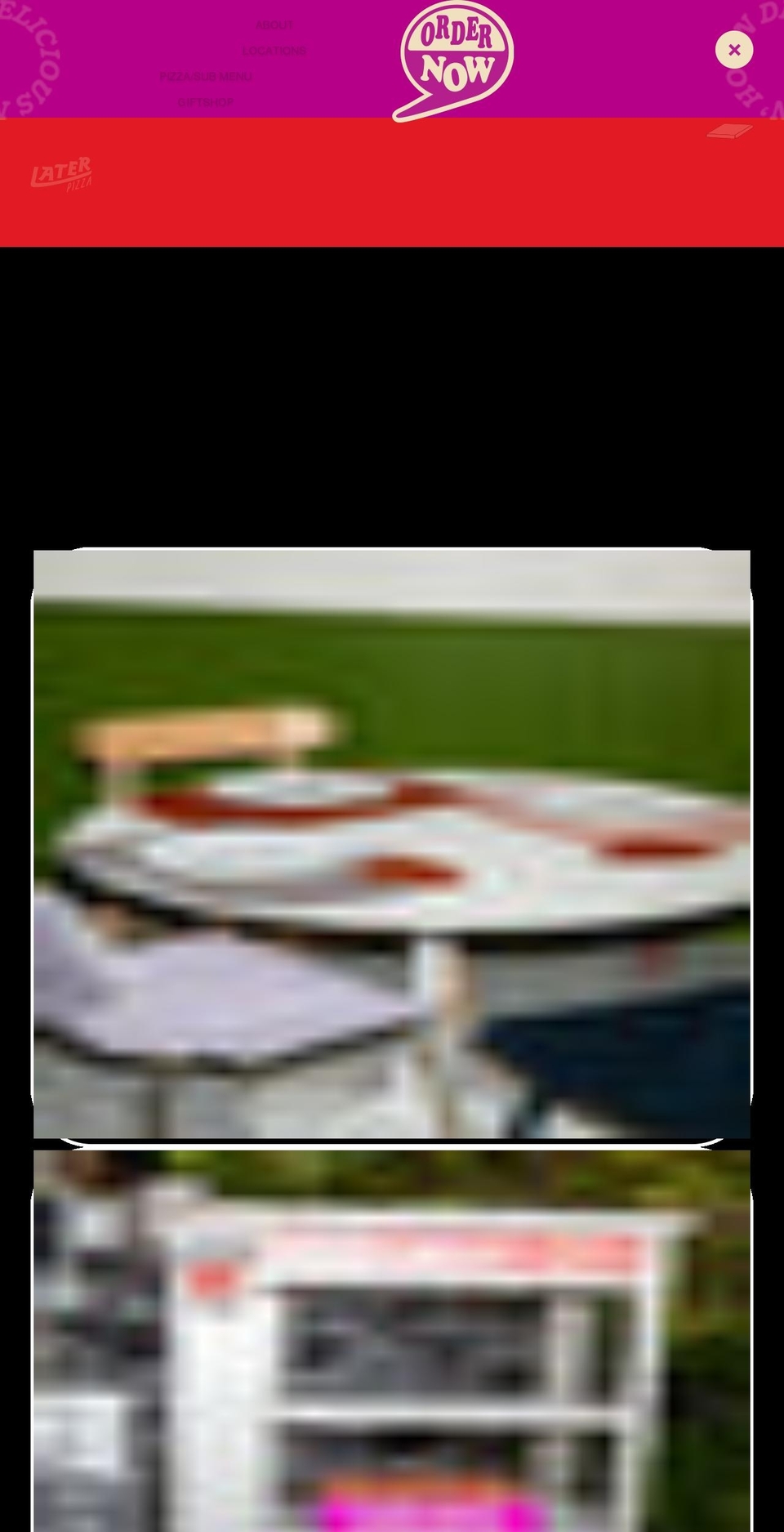 laterpizza.com shopify website screenshot