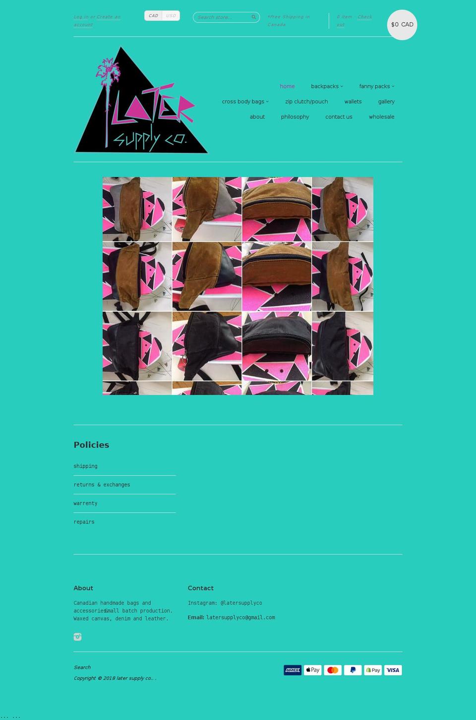 latersupplyco.com shopify website screenshot