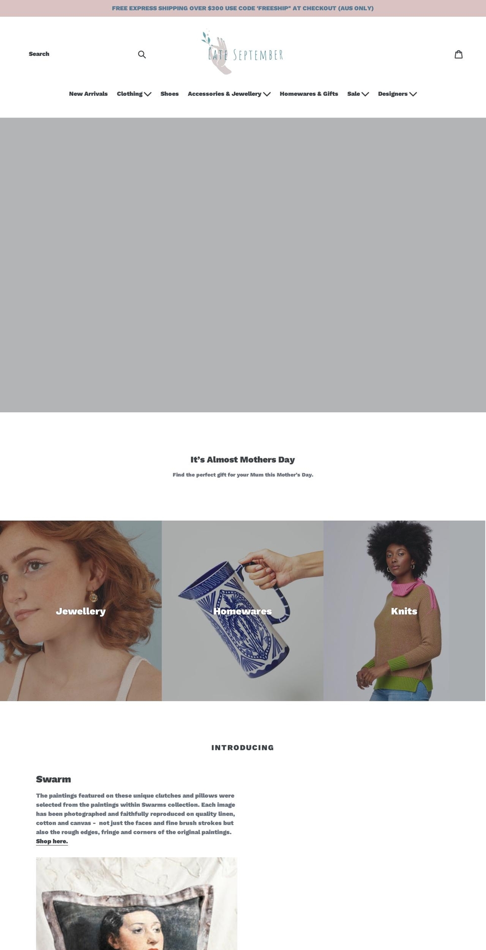 lateseptember.com.au shopify website screenshot