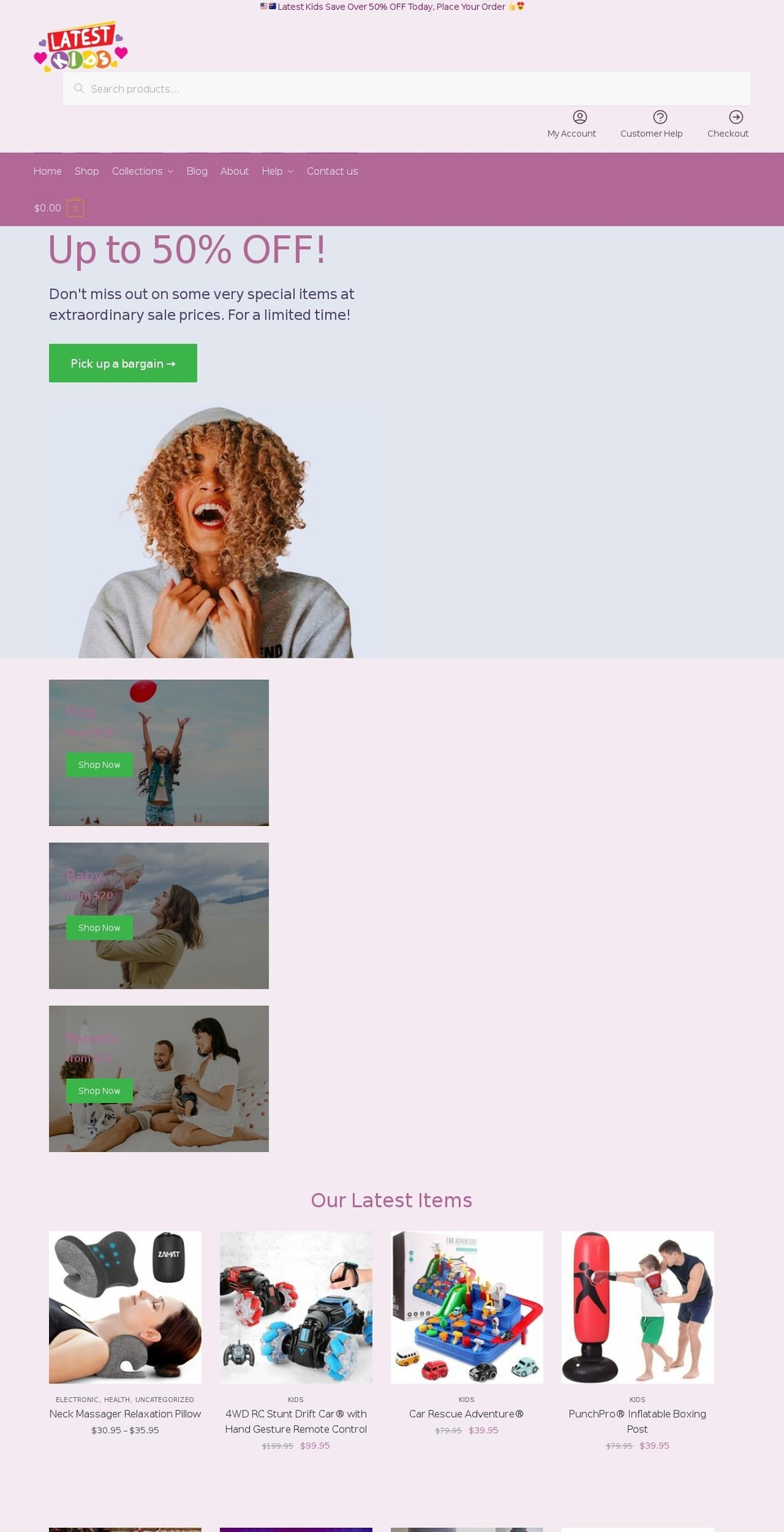latestkids.com — Shopify storefront screenshot