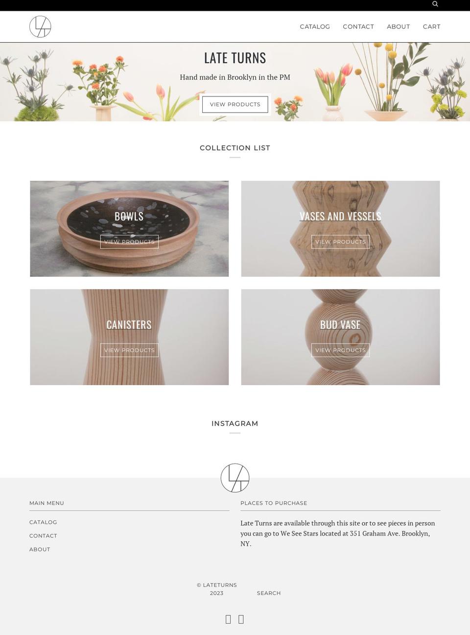 lateturns.com — Shopify storefront screenshot