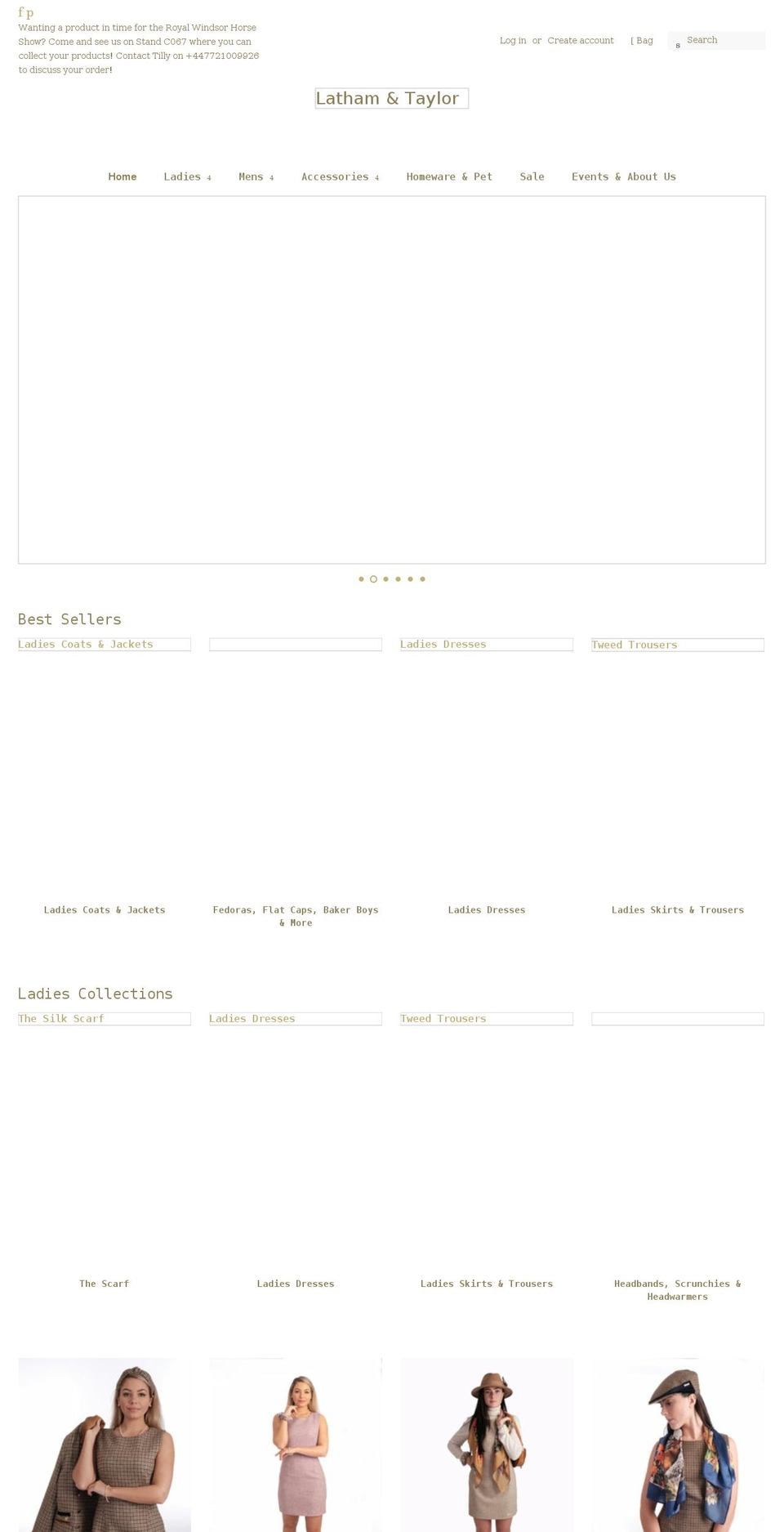 lathamandtaylor.co.uk shopify website screenshot