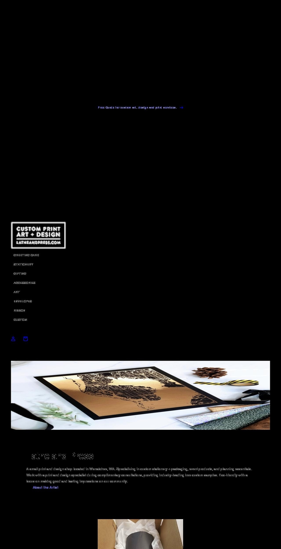 latheandpress.com — Shopify storefront screenshot