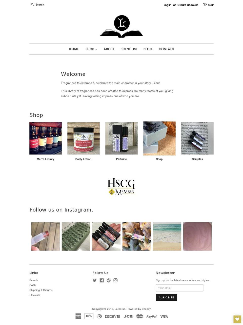 Pop Commerce Shopify theme site example latherati.com