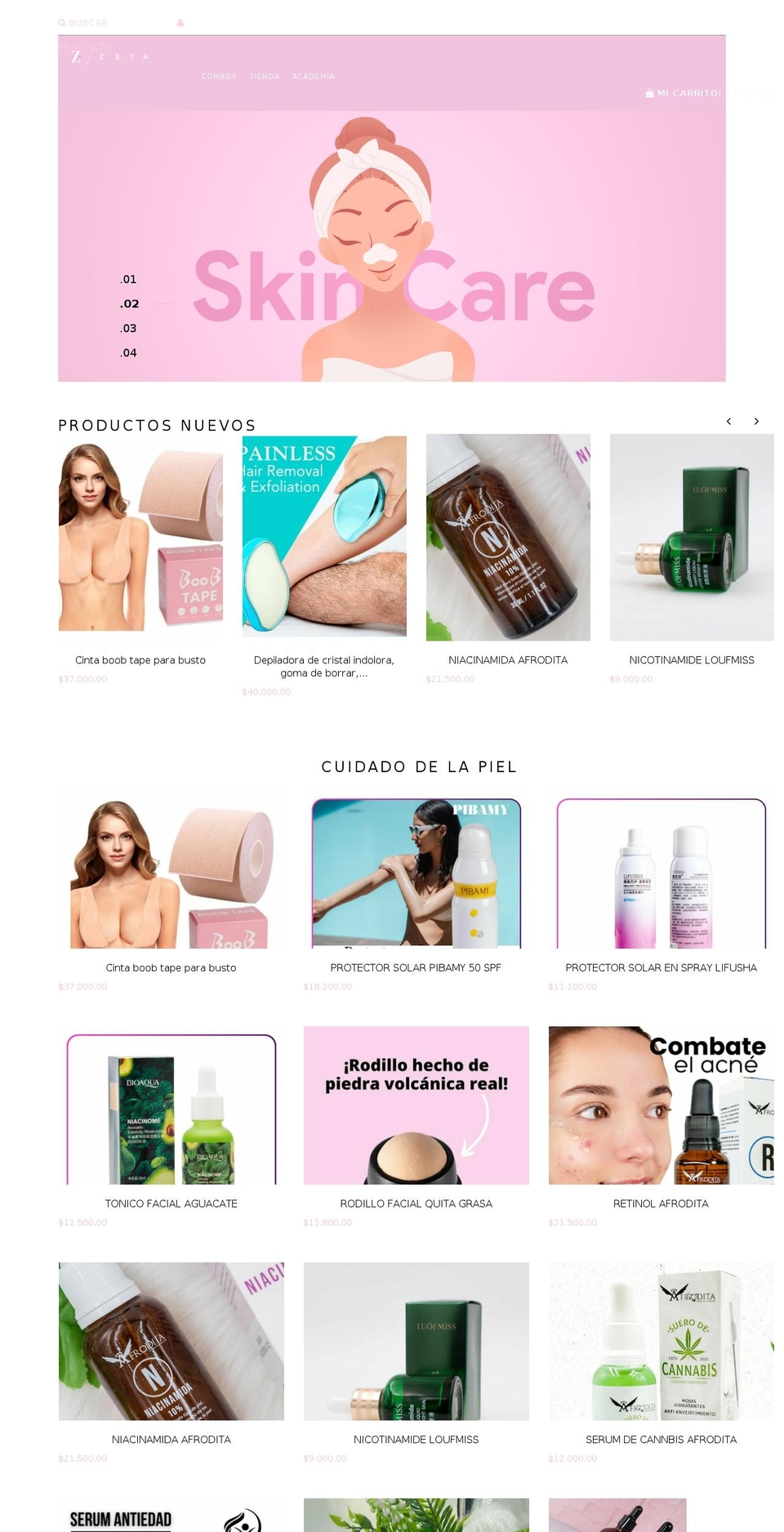 latiendazeta.com shopify website screenshot