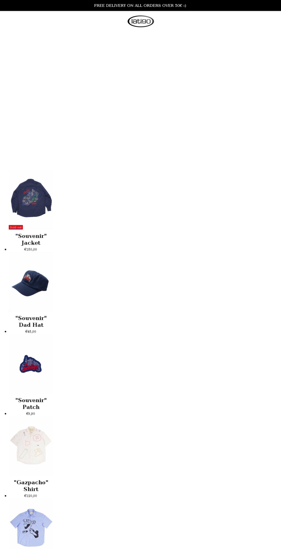 latigofamilia.com — Shopify storefront screenshot