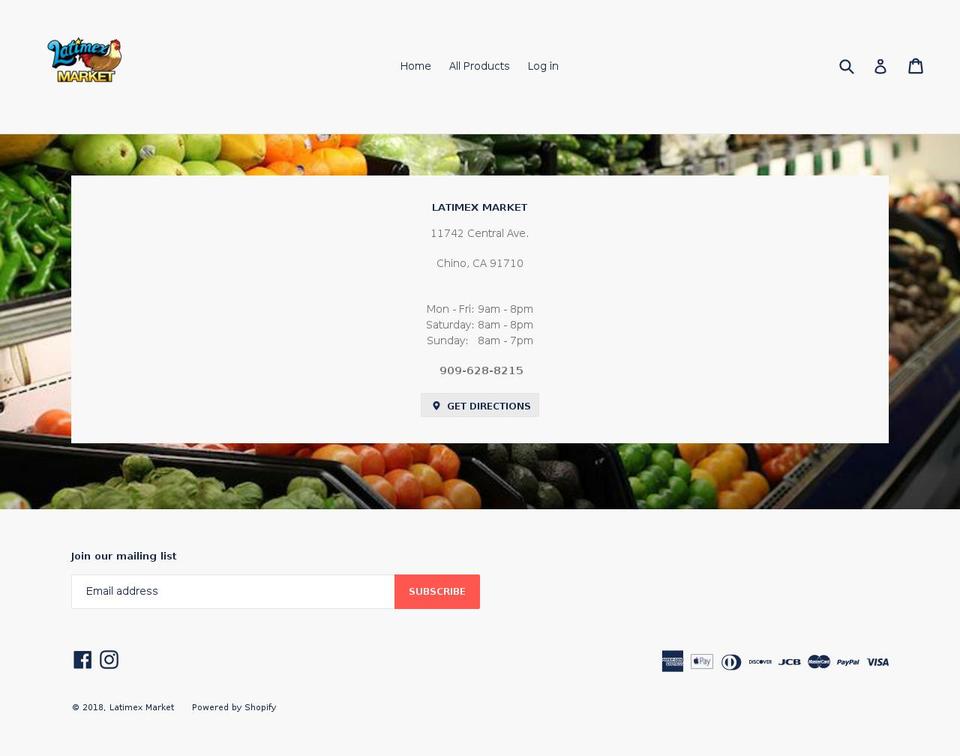 latimexmarket.com shopify website screenshot