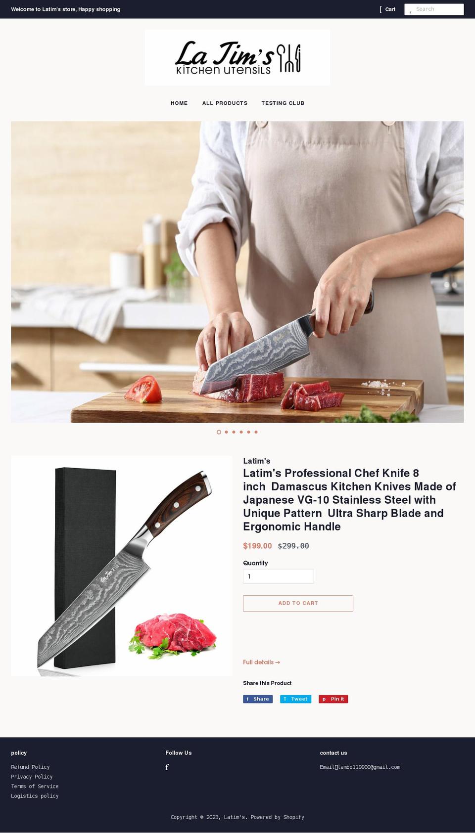 latims.net shopify website screenshot
