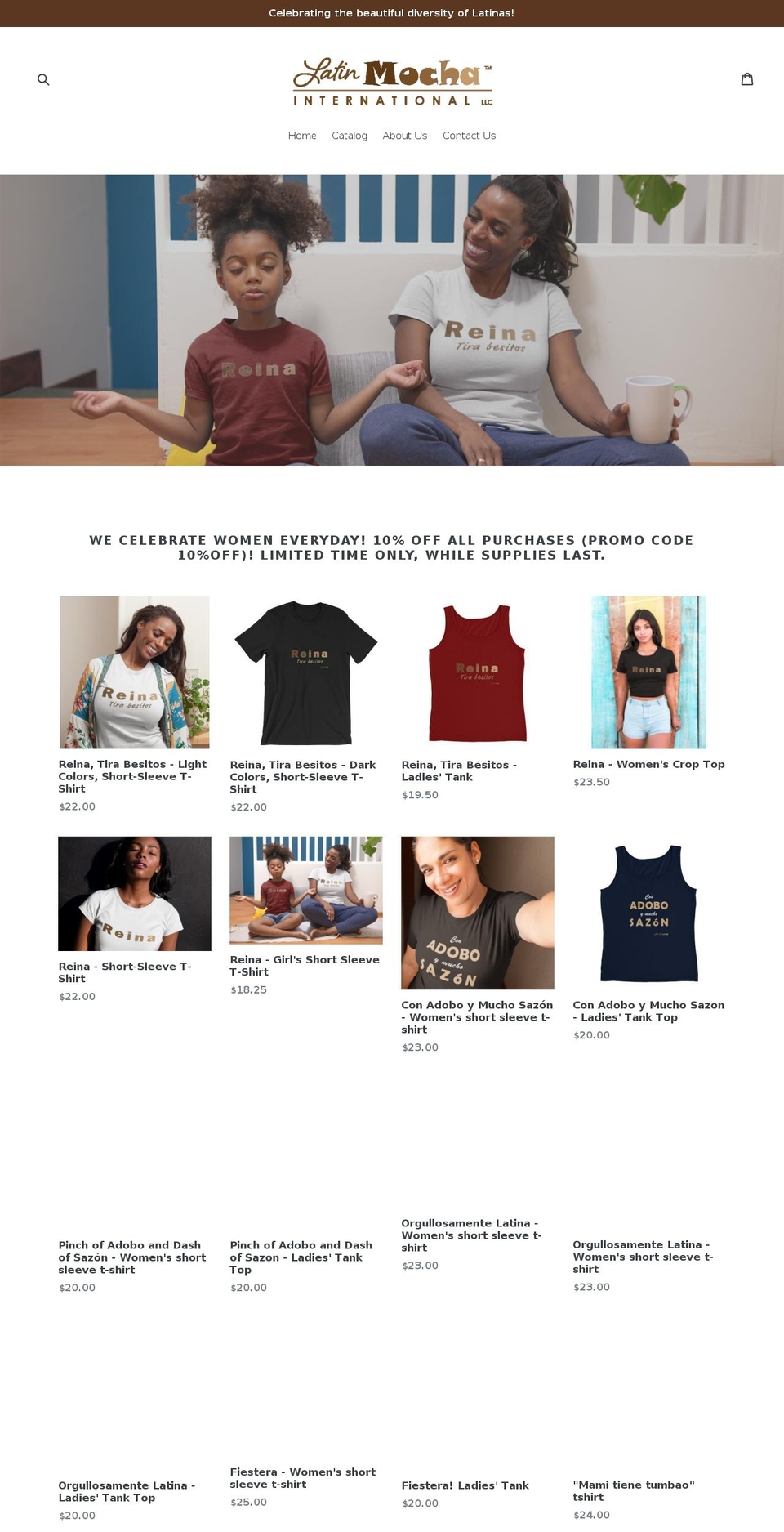 latinmocha.com shopify website screenshot