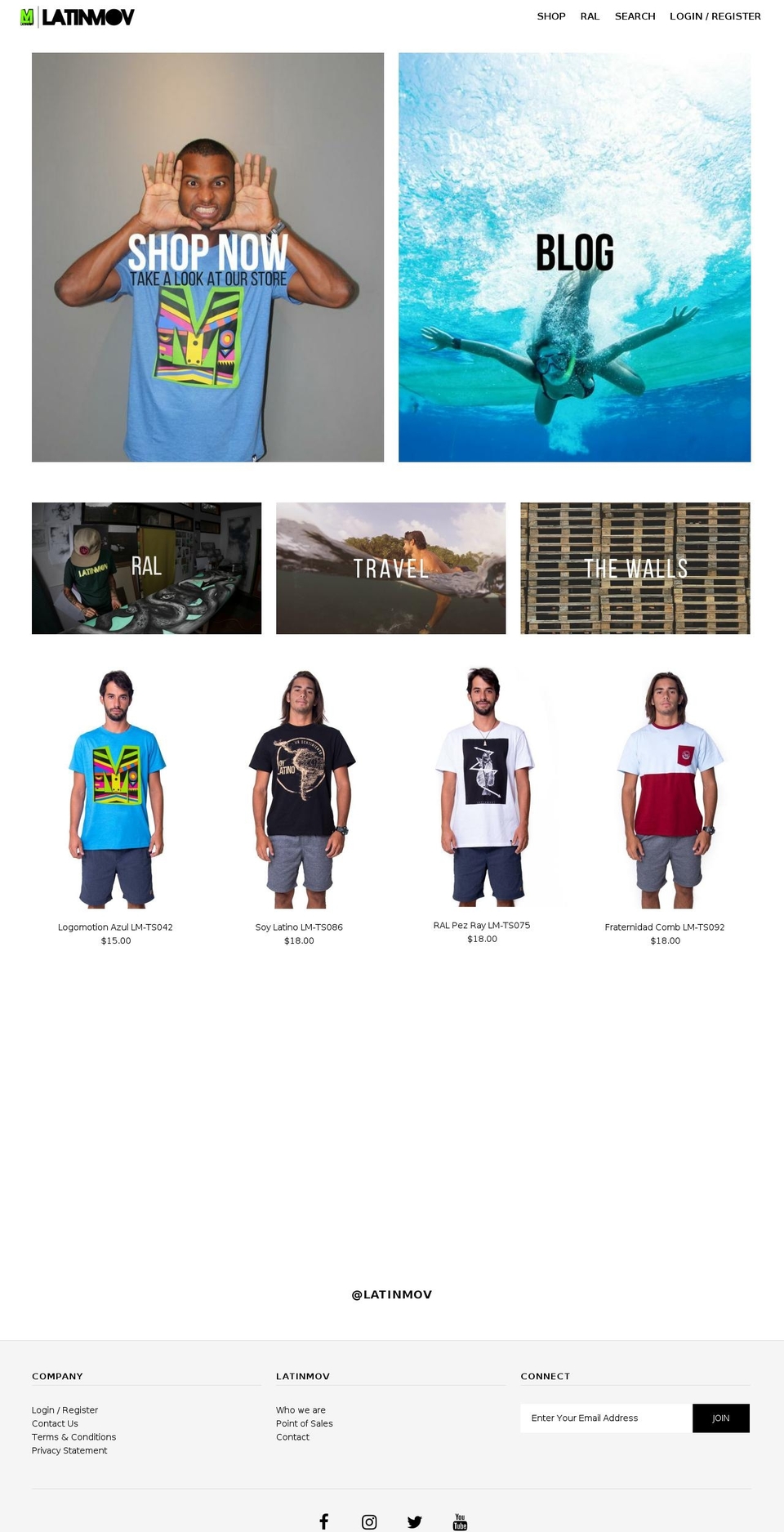 latinmov.com — Shopify storefront screenshot