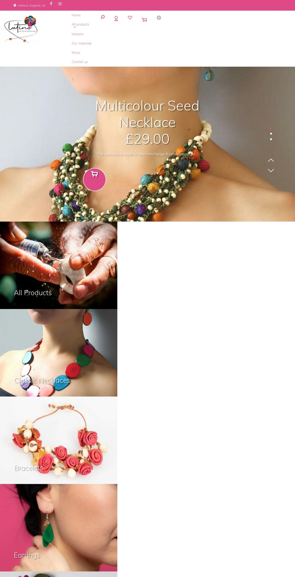 latinoaccessories.co.uk shopify website screenshot