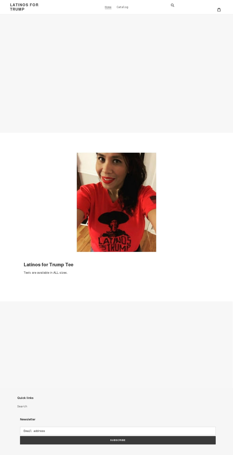 latinos-for-trump.myshopify.com shopify website screenshot