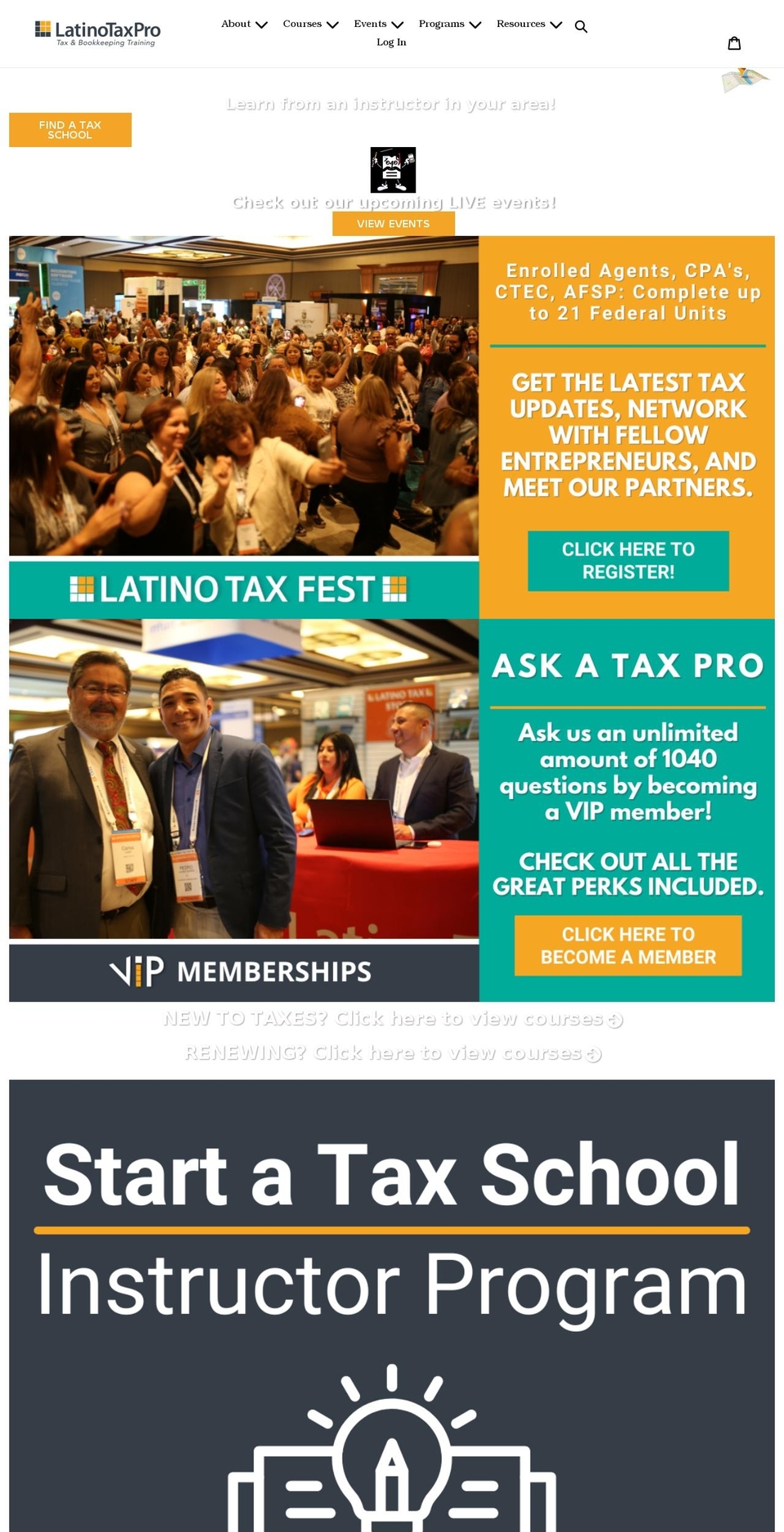 latinotaxpro.com shopify website screenshot